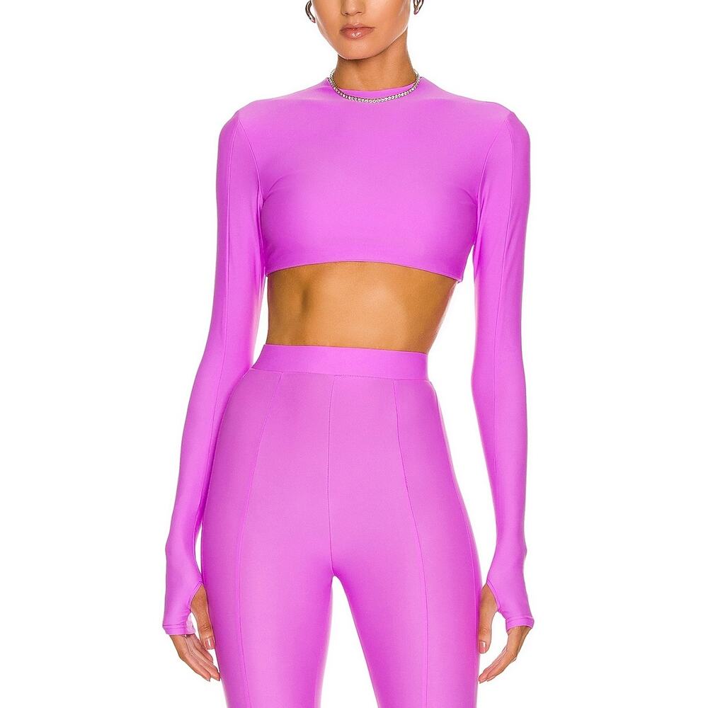 Alex Perry Sleek Purple Deren Crop Top Size US 4/ UK 8